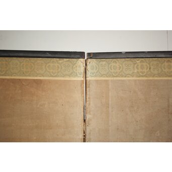 永冨等原 永富家 雲谷派 雪舟風山水図 半双屏風　Z297 