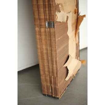 永冨等原 永富家 雲谷派 雪舟風山水図 半双屏風　Z297 