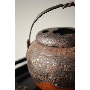 鉄被 銅打出手炉/香炉　M313 