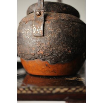 鉄被 銅打出手炉/香炉　M313 