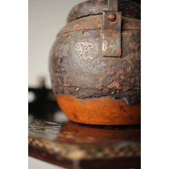 鉄被 銅打出手炉/香炉　M313 