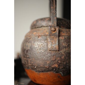 鉄被 銅打出手炉/香炉　M313 