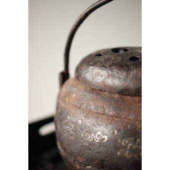 鉄被 銅打出手炉/香炉　M313 