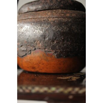 鉄被 銅打出手炉/香炉　M313 