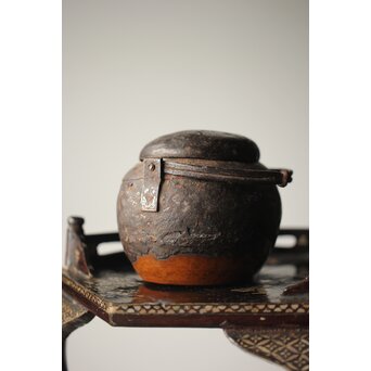 鉄被 銅打出手炉/香炉　M313 