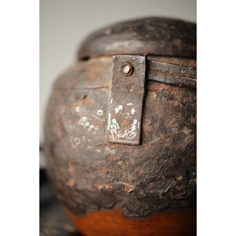 鉄被 銅打出手炉/香炉　M313 