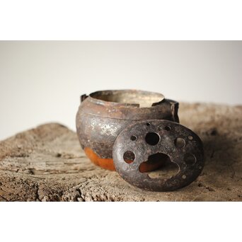 鉄被 銅打出手炉/香炉　M313 