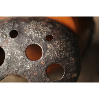 鉄被 銅打出手炉/香炉　M313 