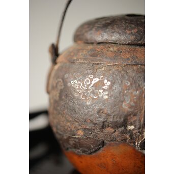 鉄被 銅打出手炉/香炉　M313 