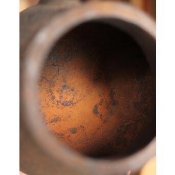 有阪造 砲口鉄環鉄蓋 時代鉄瓶　M315 