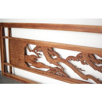 幅広 木彫欄間　R0185 