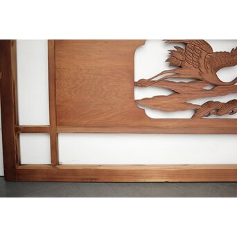 幅広 木彫欄間　R0185 
