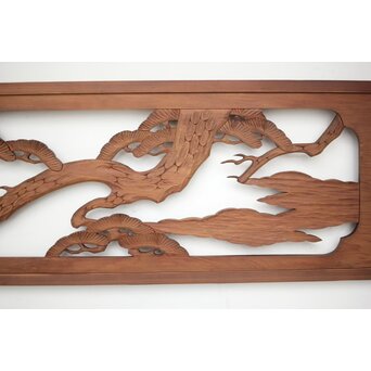 幅広 木彫欄間　R0185 