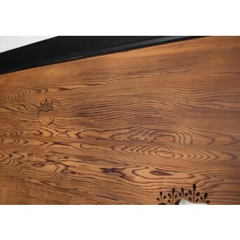 特大幅広 黒枠桐紋透かし欄間　R0186 