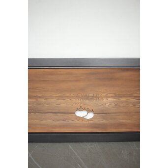 特大幅広 黒枠桐紋透かし欄間　R0186 