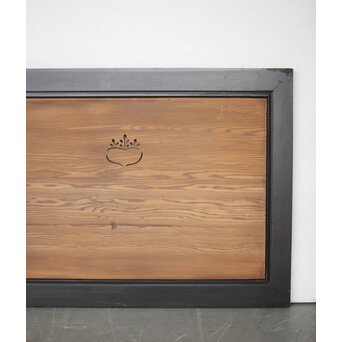 特大幅広 黒枠桐紋透かし欄間　R0186 