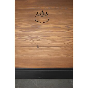 特大幅広 黒枠桐紋透かし欄間　R0186 