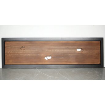 特大幅広 黒枠桐紋透かし欄間　R0186