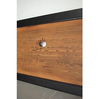 特大幅広 黒枠桐紋透かし欄間　R0186 