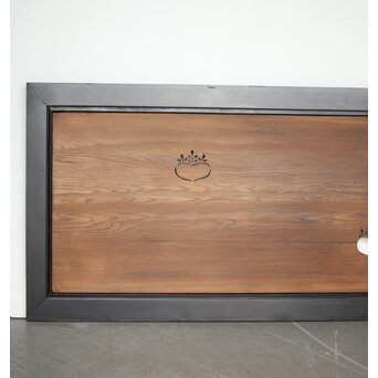 特大幅広 黒枠桐紋透かし欄間　R0186 