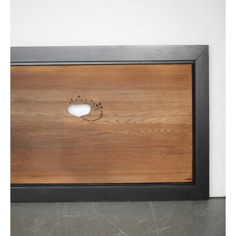 特大幅広 黒枠桐紋透かし欄間　R0186 