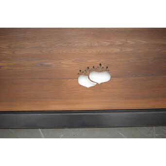 特大幅広 黒枠桐紋透かし欄間　R0186 