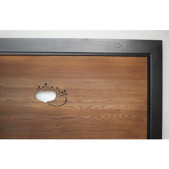 特大幅広 黒枠桐紋透かし欄間　R0186 