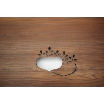 特大幅広 黒枠桐紋透かし欄間　R0186 