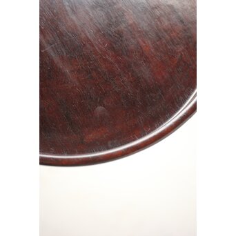 紫檀意 唐木縮杢丸盆　X349 