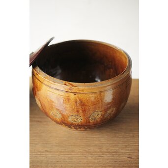 南海古陶磁 褐釉水指　P340 