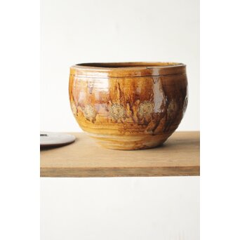 南海古陶磁 褐釉水指　P340 