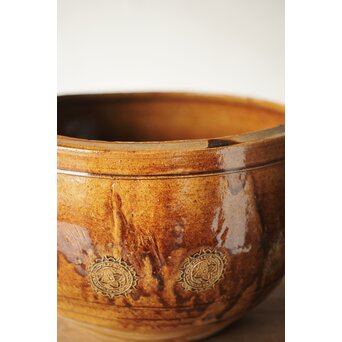 南海古陶磁 褐釉水指　P340 