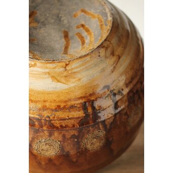 南海古陶磁 褐釉水指　P340 