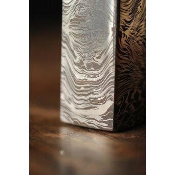 加藤清志 ニッケルダマスカス鋼/木目金 ペーパーウェイト　M317 