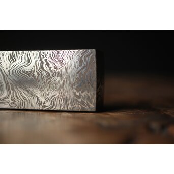 加藤清志 ニッケルダマスカス鋼/木目金 ペーパーウェイト　M317 