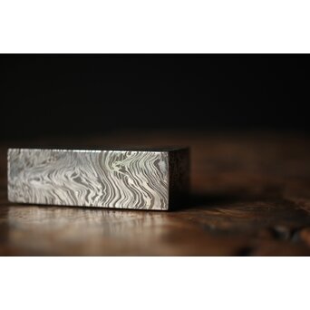 加藤清志 ニッケルダマスカス鋼/木目金 ペーパーウェイト　M317 