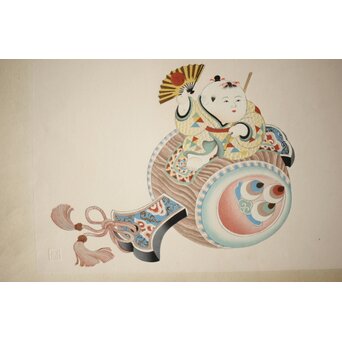 八宝堂/八寶堂 御伽絵 児島玉鳳画 木版画15枚　Z301 