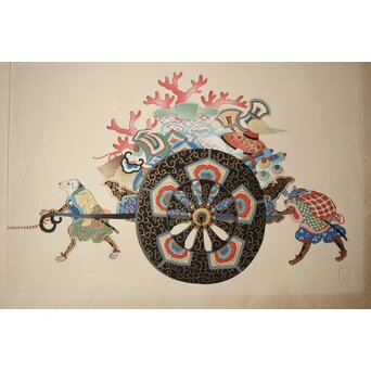 八宝堂/八寶堂 御伽絵 児島玉鳳画 木版画15枚　Z301 