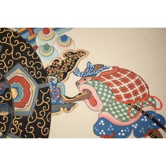 八宝堂/八寶堂 御伽絵 児島玉鳳画 木版画15枚　Z301 