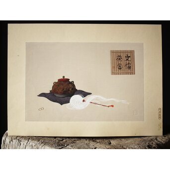 八宝堂/八寶堂 御伽絵 児島玉鳳画 木版画15枚　Z301 