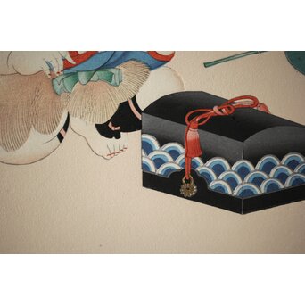 八宝堂/八寶堂 御伽絵 児島玉鳳画 木版画15枚　Z301 