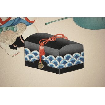 八宝堂/八寶堂 御伽絵 児島玉鳳画 木版画15枚　Z301 