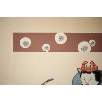 八宝堂/八寶堂 御伽絵 児島玉鳳画 木版画15枚　Z301 