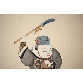 八宝堂/八寶堂 御伽絵 児島玉鳳画 木版画15枚　Z301 