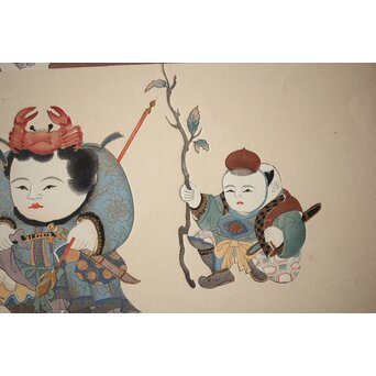 八宝堂/八寶堂 御伽絵 児島玉鳳画 木版画15枚　Z301 