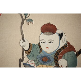 八宝堂/八寶堂 御伽絵 児島玉鳳画 木版画15枚　Z301 