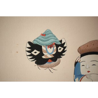 八宝堂/八寶堂 御伽絵 児島玉鳳画 木版画15枚　Z301 