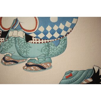 八宝堂/八寶堂 御伽絵 児島玉鳳画 木版画15枚　Z301 