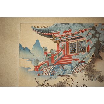 八宝堂/八寶堂 御伽絵 児島玉鳳画 木版画15枚　Z301 