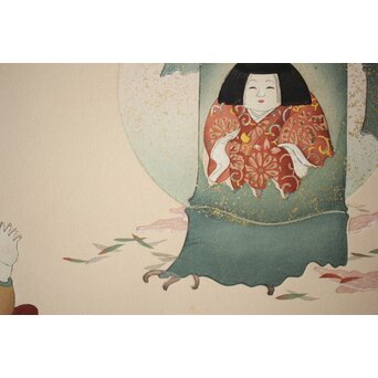 八宝堂/八寶堂 御伽絵 児島玉鳳画 木版画15枚　Z301 